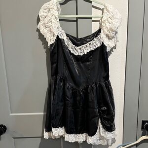 Current Mood Black and White Lace Dress